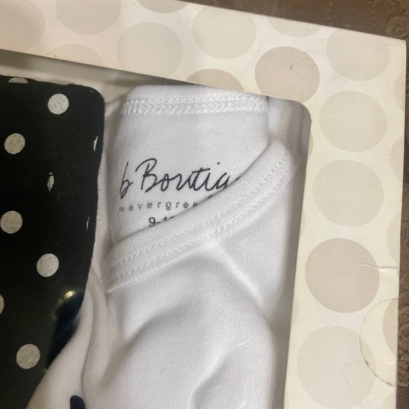 B. Boutique by Evergreen 2 piece black and white set (9-12 mo.) - Picture 2 of 5